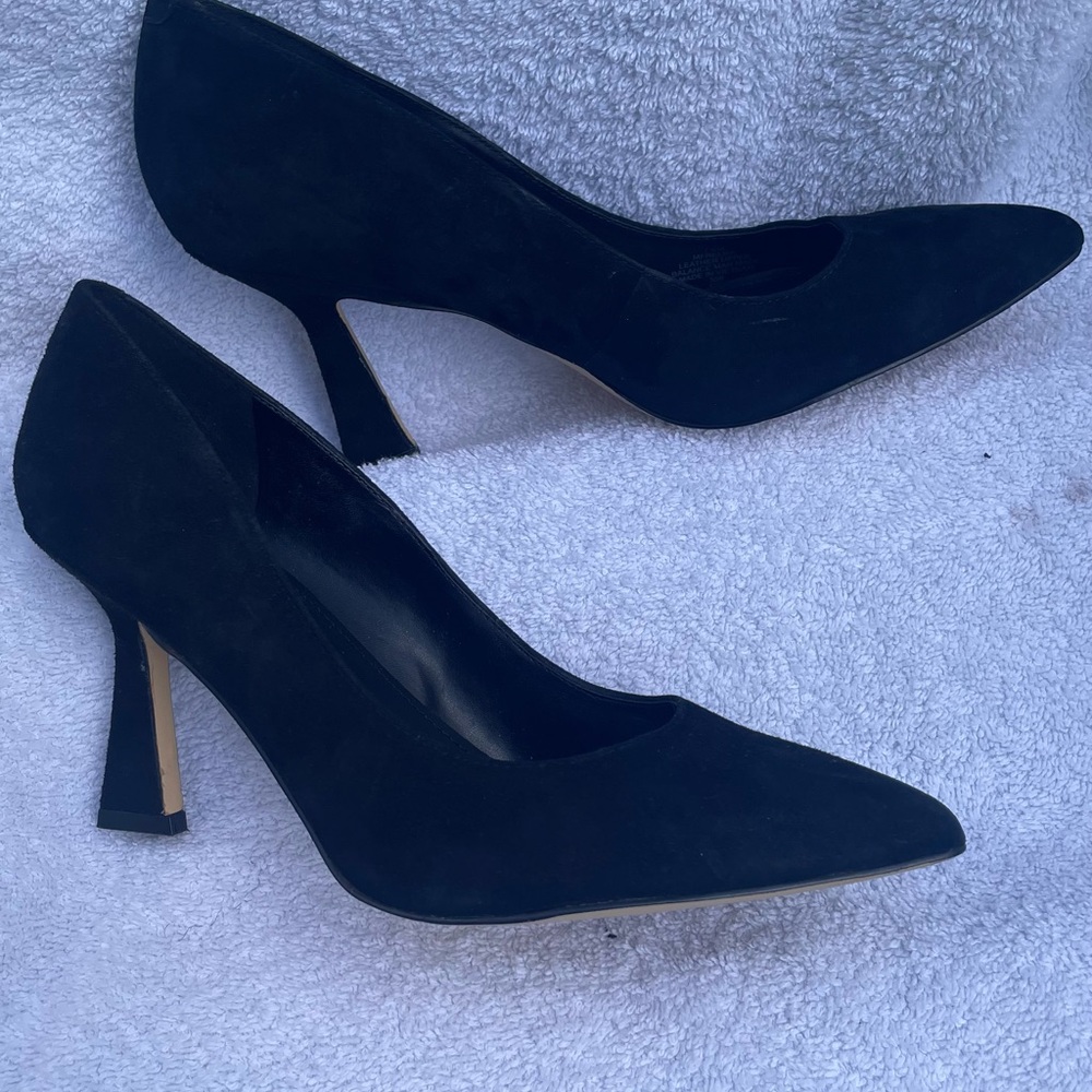 Marc Fisher Black Suede Heels